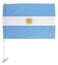 Copa America 2024 World Cup 2026 Argentine Car Flag Bandera Para Carros De Argentina Auto Decorations Window Clip Pole Accessories FIFA Sports Fans Outdoor Football Soccer Argentinian Gift Made In USA