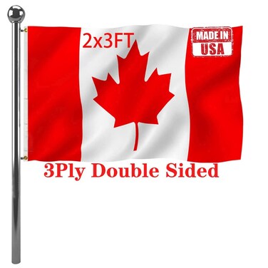 Jayus Canada Flags 2x3 Outdoor Double Sided Heavy Duty Canadian National Flag Banner with 2 Grommets