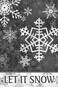 Texupday Let It Snow Winter Gray Snowflakes Decoration Vertical Garden Flag Holiday Farmhouse Party Outdoor Yard Banner 12" x 18