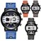 CdyBox 4 Pack Leather Strap Watches Wholesale Men's Business Quartz Wrist Watch