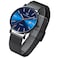 INTIMEMATE Men's Black Watch Analog Wristwatch with Day Date, 41mm Diameter, Stainless Steel Band, Waterproof up to 30M