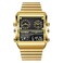 Weicam Men Luxury Luminous Waterproof Square Dial Digital Watch Analog Quartz Wristwatches Dual Display