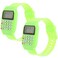Mikikit Calculator Watch, 2 Pcs Calculator Digital Watch Portable Calculations Watch Multifunction Calculating Watch Calculator Wrist Watch for Men Women, Green