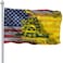 American Dont Tread On Me Flag 3x5 Ft, US Gadsden Flags Banner With Brass Grommets, Double Printed Don't Step On Me Libertarian RattleSnake Garden Flag Outdoor With UV Fade Proof