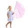 Worship Flag with Scalable Rod for Kids, 36" Soft Semicircle Flag for Dance Practice Performance, Praise Flag, Divine Flag, Flex Banner (Pink)