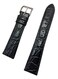 20mm Black Genuine Leather Watchband   Round Alligator Crocodile Grain, Lightly Padded Replacement Watchstrap that brings New Life to Any Watch (Mens Standard Length)