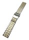 NewLife 22mm Gold-Tone and Silver Metal Watchband Men's Women's Stainless Steel Strap Replacement Watchstrap Bracelet with Clasp that brings New Life to Any Watch