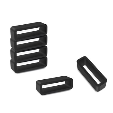 6 Pcs Watch Band Loop Holder Keeper for Resin Belt, Replacement Fastener Rings for Silicone Leather Rubber Watch Strap, Durable Fastener Retainer Size(16mm)