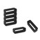 6 Pcs Watch Band Loop Holder Keeper for Resin Belt, Replacement Fastener Rings for Silicone Leather Rubber Watch Strap, Durable Fastener Retainer Size(16mm)