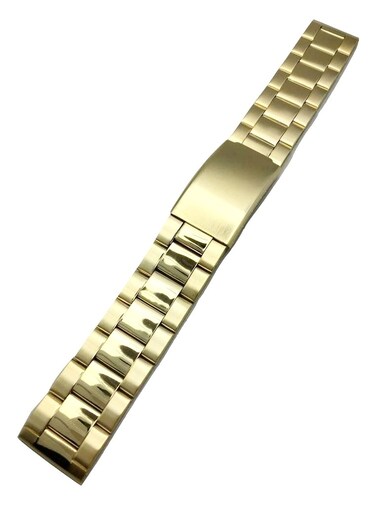 NewLife 20mm Metal Watch Band Men's Women's Gold-Tone Stainless Steel Strap Replacement Wrist Band Bracelet with Clasp that brings New Life to Any Watch