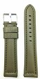 NewLife 22mm Long, Olive Green Leather Watchband Compatible with Panerai Watch   Soft, Smooth, Medium Padded Replacement Watchstrap Bracelet that brings to Any Watch (Mens Long Length)