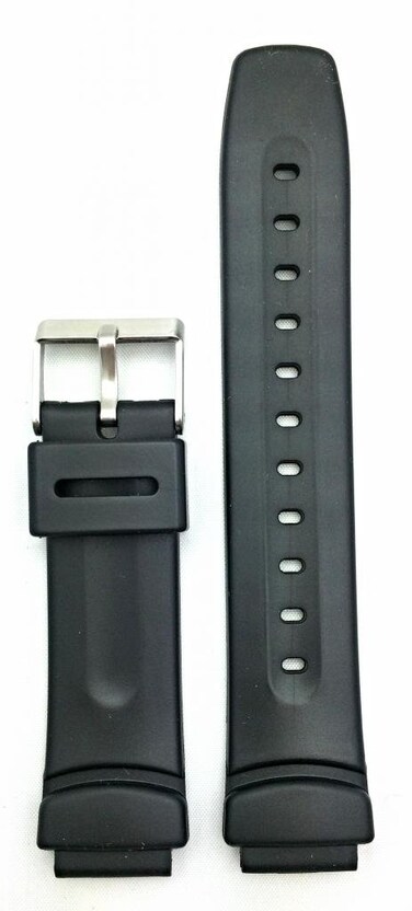 NewLife 16mm Black Rubber PVC Material Watchband   Comfortable and Durable Replacement Wrist Watchstrap that brings to Any Watch for Men and Women