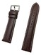 22mm Dark Brown Genuine Leather Watchband   Heavy Grain, Medium Padded Replacement Wrist Watchstrap with Creamy White Stitches that brings New Life to Any Watch (Mens Length)