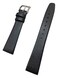 18mm Black Genuine Calf Leather Watchband   Flat, Elegant Replacement Watchstrap that brings New Life to Any Watch (Mens Standard Length)