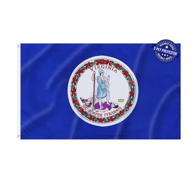 FLAGPARK Virginia Flag 3X5 FT Made in USA, Double Sided VA Virginia State Flags 3 Ply Heavy Duty State of Virginia Flag for Outdoors Banner with 2 Brass Grommets