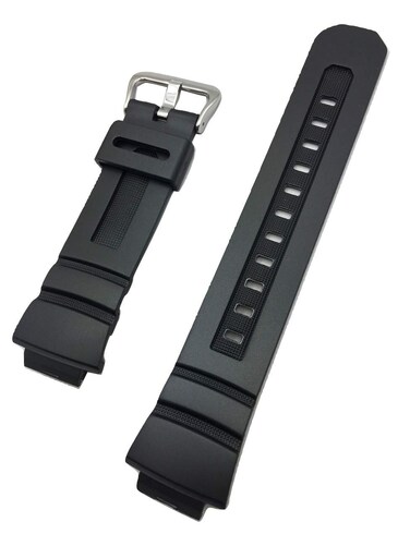 NewLife 16mm Black, Rubber Polyurethane (PU) Material Watchband   Comfortable Tough, Durable Replacement Watchstrap that brings to Any Watch (for Men and Women)