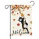 Louise Maelys Welcome Fall Cat Garden Flag 12x18 Double Sided, Small Burlap Autumn Black Cat Garden Flag Fall Thanksgiving Outside Outdoor House Yard Decoration (ONLY FLAG)