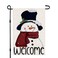 Welcome Christmas Garden Flag 12x18 Inch Double Sided Burlap Snowman Sign Winter Yard Outdoor Decoration DF123