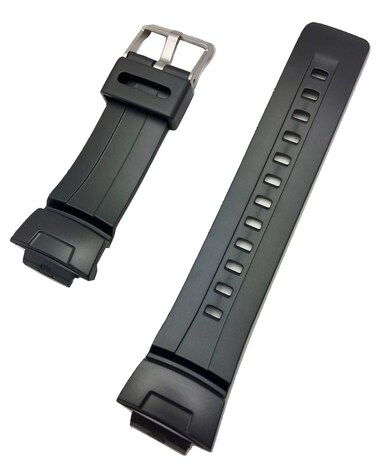NewLife 16mm Black, Rubber Watchband - Comfortable and Durable PVC Material Watchstrap