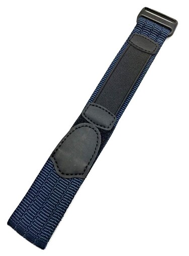 NewLife 18-20mm Adjustable-Length, Dark Blue/Black, Nylon Watchstrap   Heavy Duty, Hook and Loop, Sport Replacement Watchband for Men and Women