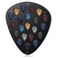 Teenyyou Guitar Pick Holder Wall Mountable Guitar Pick Display Case Guitar Pick Holder Guitar Pick Case Gifts for Men, Guitar Players, and Musicians(21 Slots,Black)