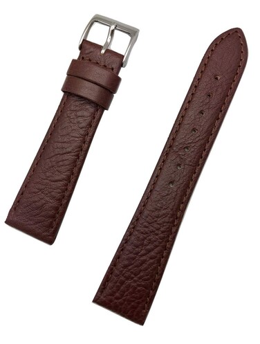 20mm Honey Brown Genuine Leather Watchband   Matte Shrunken Grained, Lightly Padded Replacement Watchstrap that brings New Life to Any Watch (Mens Standard Length)