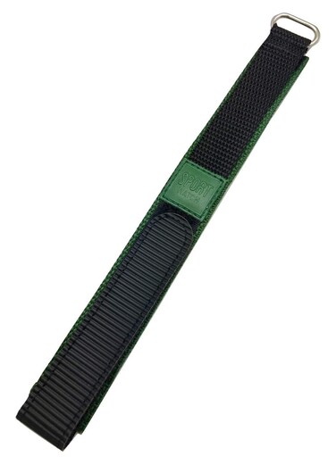 NewLife 20mm Watchband   Long, Adjustable-Length, Dark Green/Black, Nylon Watch Band   Heavy Duty, Hook and Loop, Sport Replacement Wrist Watchstrap for Men and Women