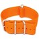 Da Luca Ballistic Nylon Military Watch Strap - Orange (Matte Buckle) : 22mm