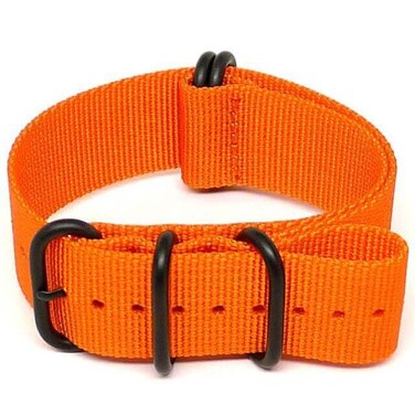 Da Luca Ballistic Nylon Military Watch Strap - Orange (PVD Buckle) : 24mm