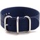 Da Luca Ballistic Nylon Military 1 Piece Watch Strap - Navy (Matte Buckle) : 20mm