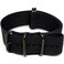 Da Luca Ballistic Nylon Military Watch Strap - Black (PVD Buckle) : 26mm