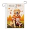Balgardekor Football Fall Golden Retriever Garden Flag For Outside Welcome Burlap Flag Fall Decorations Outdoor Dog Thanksgiving Holiday Yard Flag 12&times;18 Inch Double Sided Autumn Halloween (Football