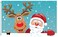 ShineSnow Santa Claus Deer Merry Christmas Holiday Snow Winter New Year 3x5 Feet Flag, Polyester Double Stitched with Brass Grommets 3 X 5 Ft Flag for Outdoor Indoor Decor