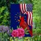 FLAGWIX Indiana State Double Sided State Flags, Indiana American Flags, 12x18 Heavy Duty Garden Flag, Decorations Garden Flag, Cardinal and Peony Flower Indoor Outdoor Home Decor Flag