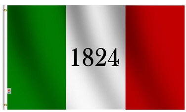 rhungift Alamo 1824 Texas Historical Battle Flag Large 3x5 Ft, Moderate Outdoor/Indoor Texian Army Flags 3' x 5' Banner Mexico