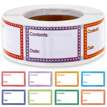 500 PCS Removable Freezer Labels, Food Date Labels Freezer Labels, Jam and Jelly Jar Blank Labels, Waterproof Oil Resistant Canning Labels Multicolor Easy-to-distinguish Freezer Paper Labels