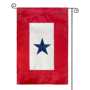 Flagolden Embroidered Military Service Garden Flag One Blue Star 12x18 Inch for Outdoor Double Sided Military Flags Durable Polyester Deployed Deployment Flag