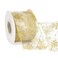 Christmas Wired Ribbon 2.5 Inch Snowflake Glitter Wired Ribbon,Christmas Tree Ribbon Snowflake Ribbon Gold Christmas Decor,for Wreath,Xmas Tree,Christmas Gift Decoration(Golden, 10 Yards)
