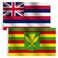 2 Pack Set America State Hawaii &amp; Kanaka Maoli Flag 3x5 Ft Large, Both Sides moderate-outdoor&amp;indoor 3' x 5' Kamehameha Hawaiian Flags House Decoration Banner Yard Gifts