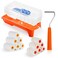 HANJKINZ Paint Roller, 2 Inch Small Paint Roller Kit with High-Density Foam Paint Roller, Microfiber Paint Rollers, Paint Tray, Paint Tray Liner, Roller Frame, Pack of 19
