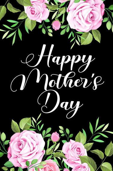 Texupday Happy Mother's Day Floral Blooms Decoration Home Holiday House Flag Flower Outdoor Yard Flag 28" x 40