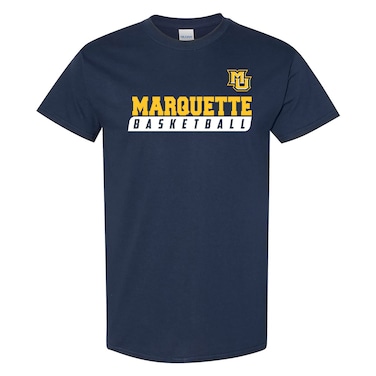 UGP Campus Apparel AS35 - Marquette Golden Eagles Basketball Slant T Shirt - X-Large - Navy