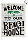 pingpi Welcome to Our Beach House Garden Flag Vertical Double Sided Flag Yard Outdoor Decoration 12.5 x 18 Inch