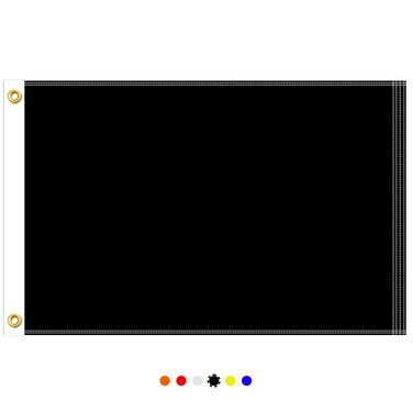 FLAGWIN Black Flag 12x18 Inches, Small Black Blank Flag, Heavy Duty Polyester Black Flag Small with 2 Brass Grommets, 12"x18" Custom Blank Flag for DIY, Boat, Garden, Yard Decoration