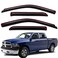 WV194109 In-Channel Window Deflector &amp; Visor Rain Guard, Dark Smoke, 4-Pieces Set, Fit 2009-2018 Dodge Ram 1500 Crew Cab, 2010-2024 Ram 2500 &amp; 3500 Crew &amp; Mega Cab, 2019-2023 Ram 1500 Classic Crew Cab