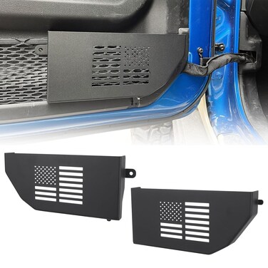 ADTOPI Metal Front Door Storage Box Car Side Storage Organizer Pocket Compatible with Jeep Wrangler JL JLU 4XE Rubicon Sport Sahara 2018-2024 Storage Accessories（2PCS）