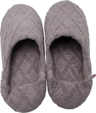Generic Imabari Towel Babouche L Men's Slippers Soft Washable Indoor shoes Gray, Medium, Grey
