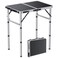 GARLLEN Folding Camping Table, Adjustable Height Picnic Table, Lightweight Portable Aluminum Grill Table (22.8" L x 15.7" W (3 Height)) for Outdoor Garden BBQ Dining Cooking