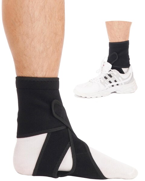 Furlove Drop Foot Brace, AFO Foot Drop Brace for Walking, Drop Foot Brace with Shoes, Soft Night Splint for Foot Drop, Foot Drop Brace for Sleeping, Adjustable Ankle Brace (Left)