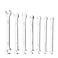 Larcele 7 Pcs Mini Double Open End Wrench Metric 3mm-5.5mm Small Spanner Set MNBS-07